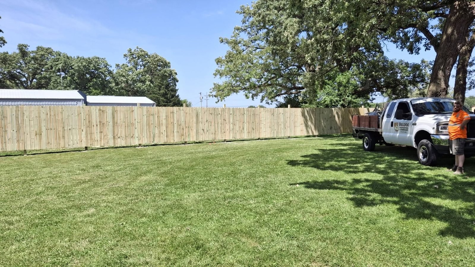 New cedar privacy fence installation — Morris, IL